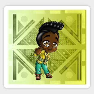 Sweet African American Boy Sticker